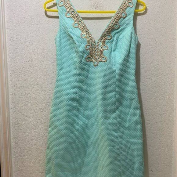 Lilly Pulitzer Bentely V Neck Dress 2 NWT Blue - Picture 4 of 12